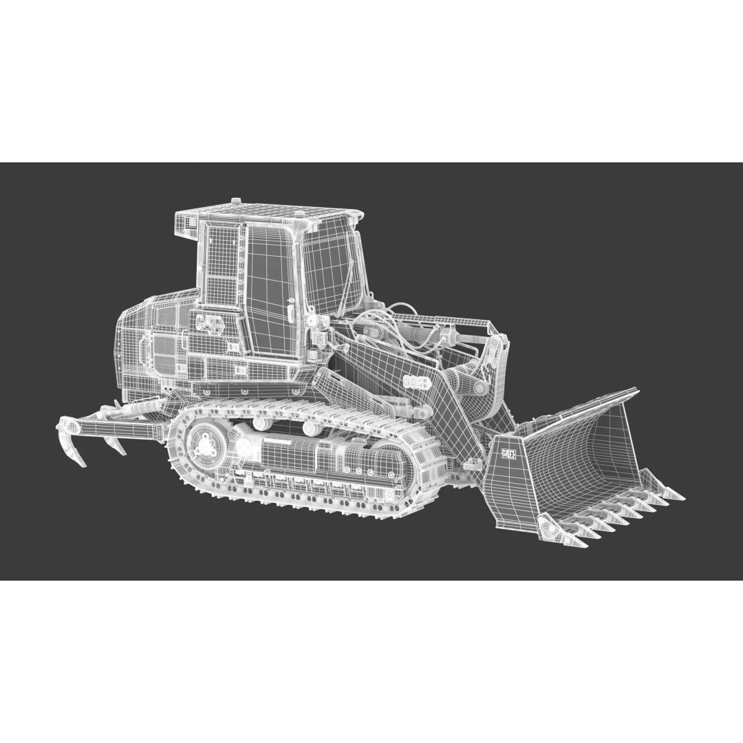 CAT 963 Track Loader 3D Model – High-Poly PBR Asset, FBX/OBJ - View 4