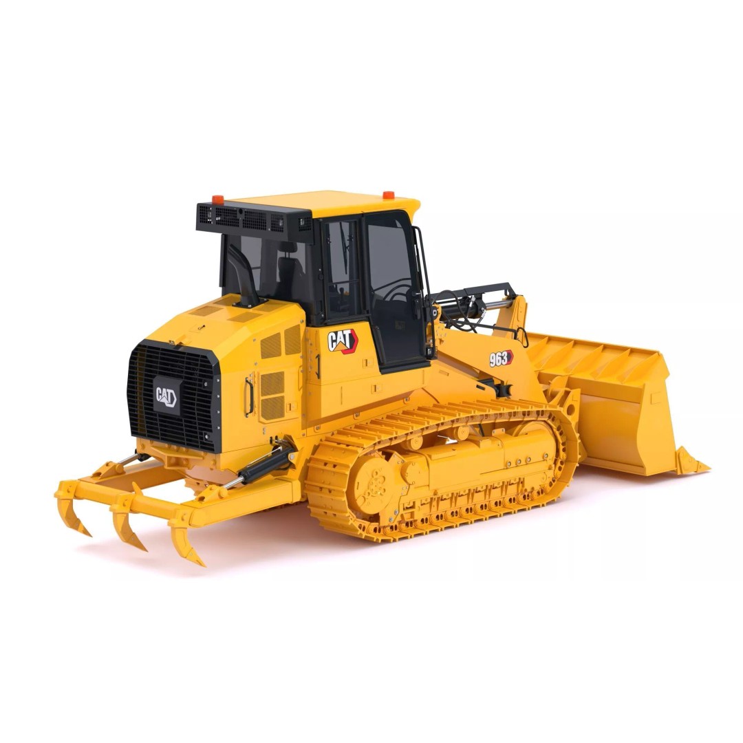CAT 963 Track Loader 3D Model – High-Poly PBR Asset, FBX/OBJ - View 5