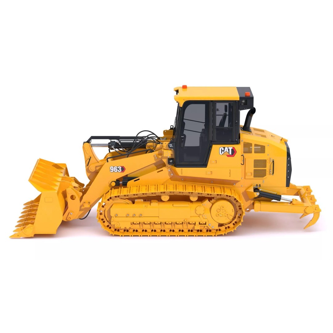 CAT 963 Track Loader 3D Model – High-Poly PBR Asset, FBX/OBJ - View 6