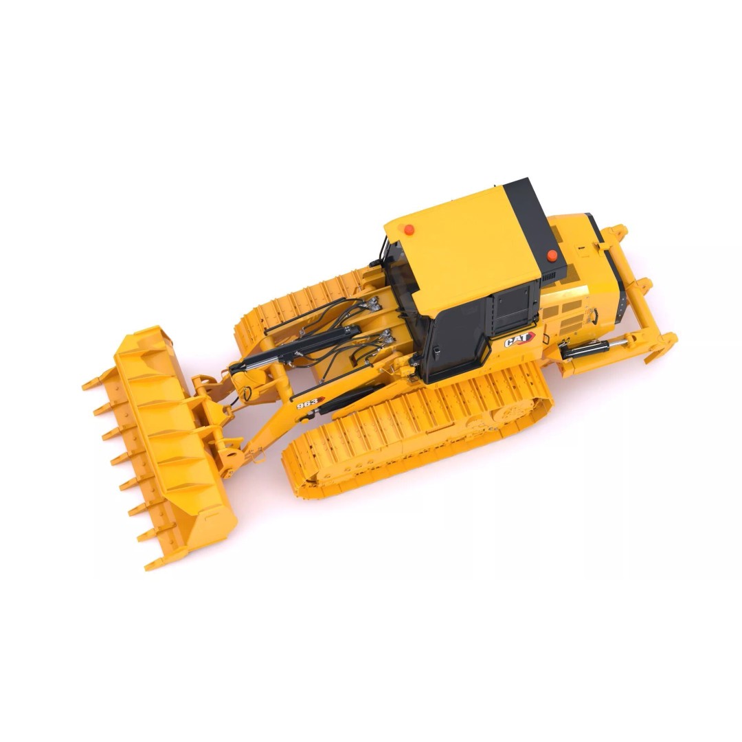 CAT 963 Track Loader 3D Model – High-Poly PBR Asset, FBX/OBJ - View 7