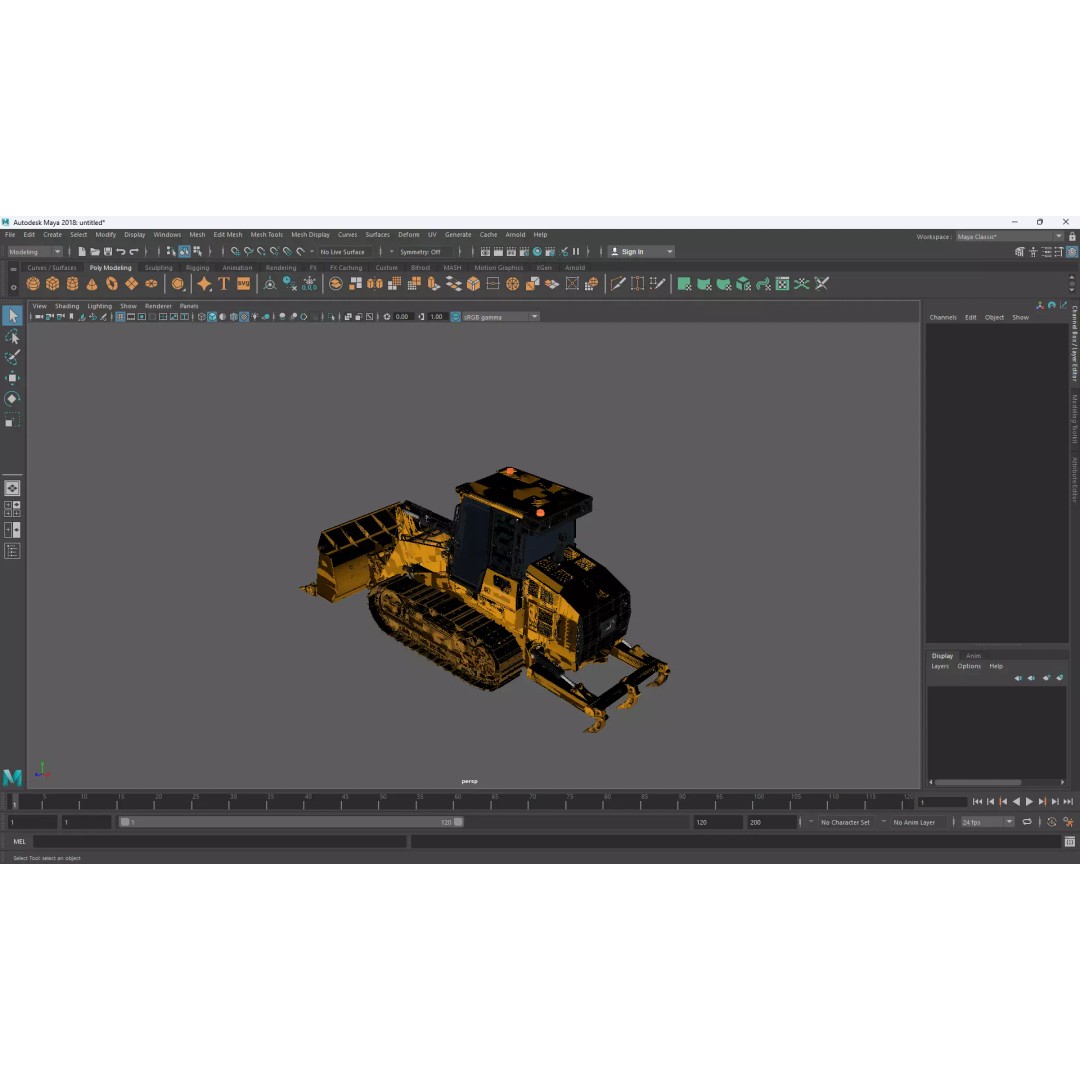 CAT 963 Track Loader 3D Model – High-Poly PBR Asset, FBX/OBJ - View 9