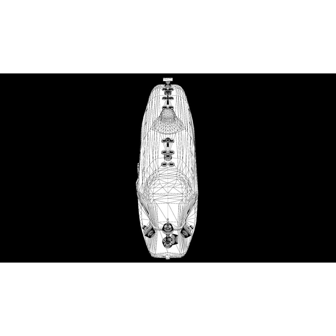 Deep Sea Submarine 3D Model – Low Poly Game Ready Asset, FBX - View 17