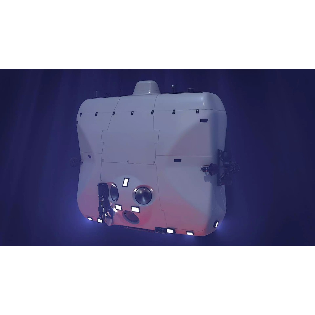 Deep Sea Submarine 3D Model – Low Poly Game Ready Asset, FBX - View 3