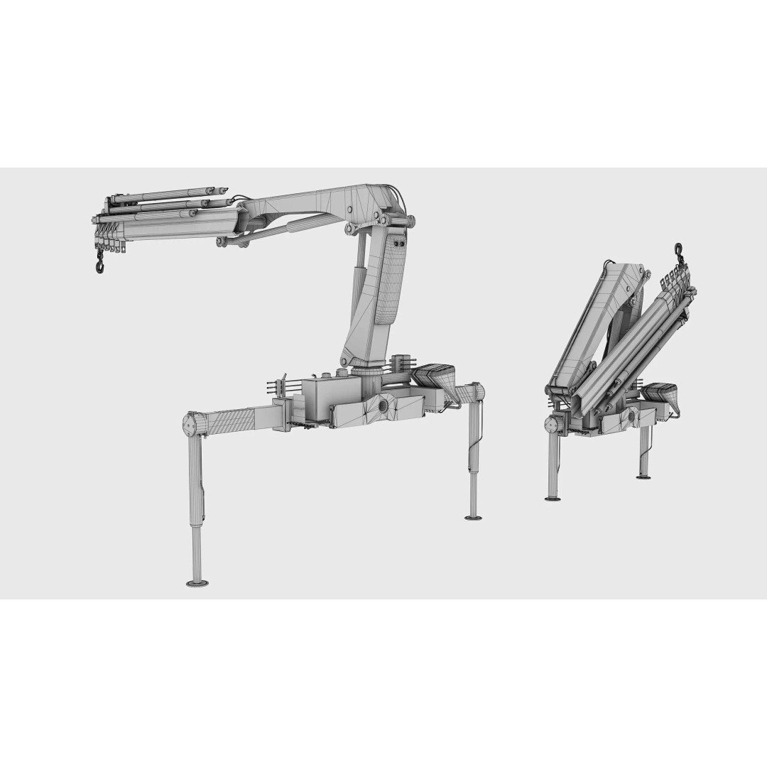 Loader Crane 3D Model – Realistic PBR Asset, FBX, OBJ - View 21
