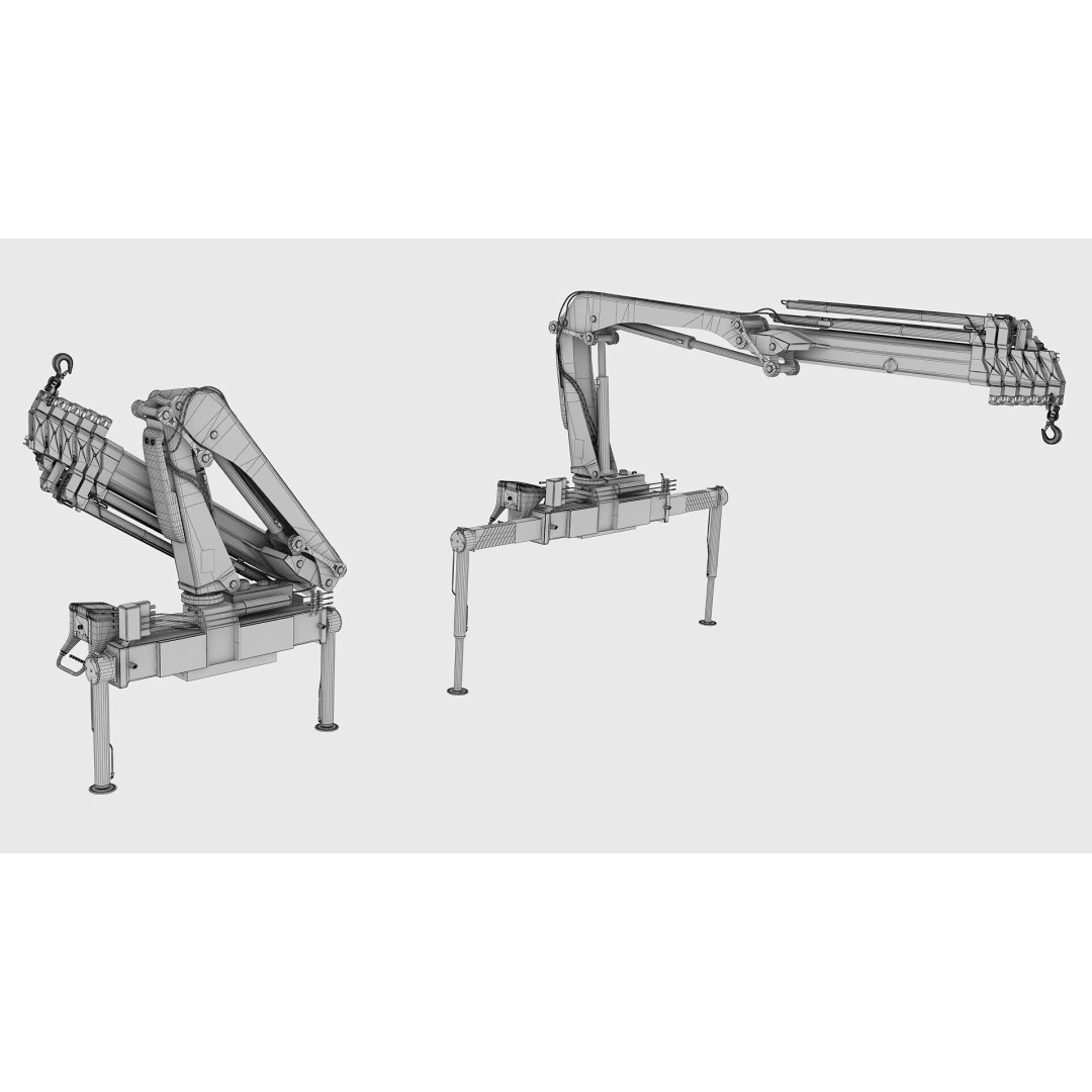 Loader Crane 3D Model – Realistic PBR Asset, FBX, OBJ - View 22