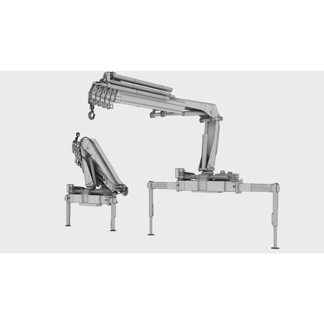 Loader Crane 3D Model – Realistic PBR Asset, FBX, OBJ - View 23