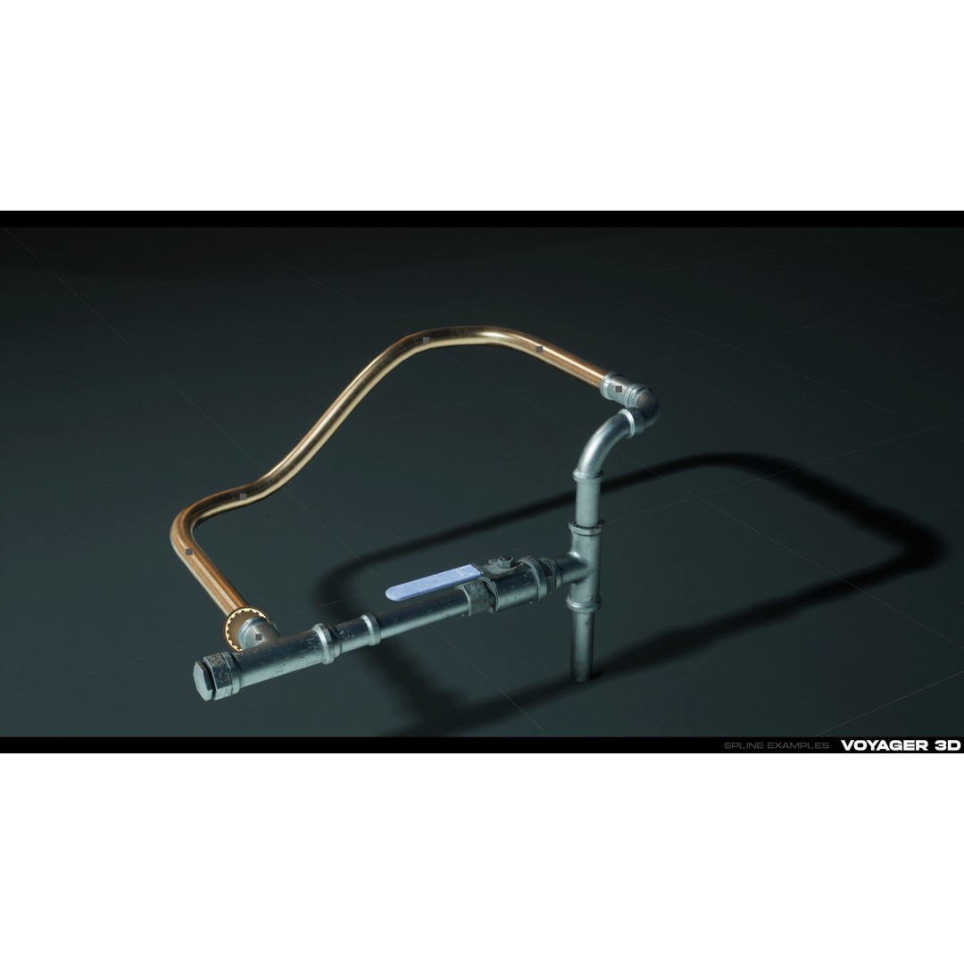 Modular Pipes 3D Model – Low Poly Industrial Pipe Pack, FBX - View 14