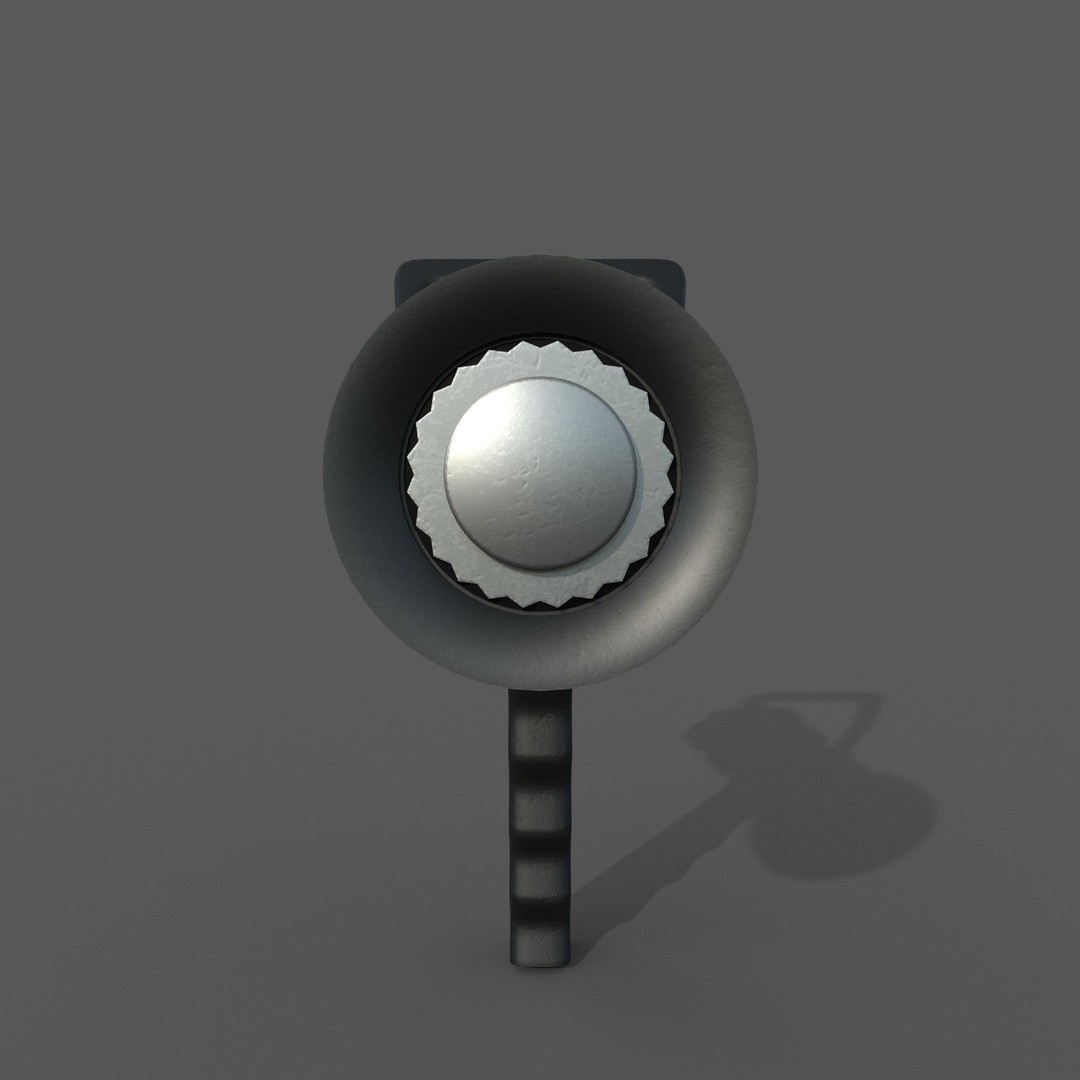 Firehose Gun 3D Model – Realistic Industrial Tool, PBR Textures - View 10