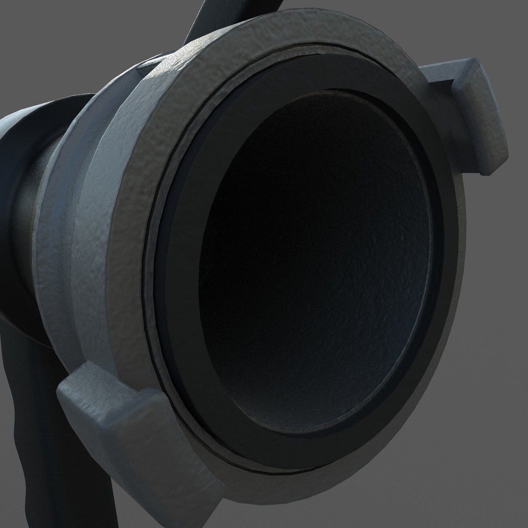 Firehose Gun 3D Model – Realistic Industrial Tool, PBR Textures - View 14