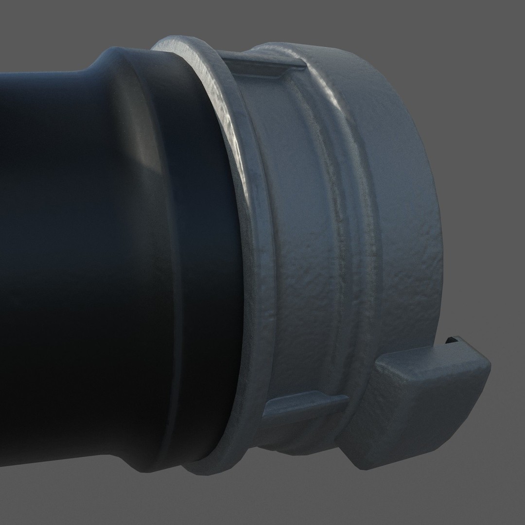 Firehose Gun 3D Model – Realistic Industrial Tool, PBR Textures - View 15