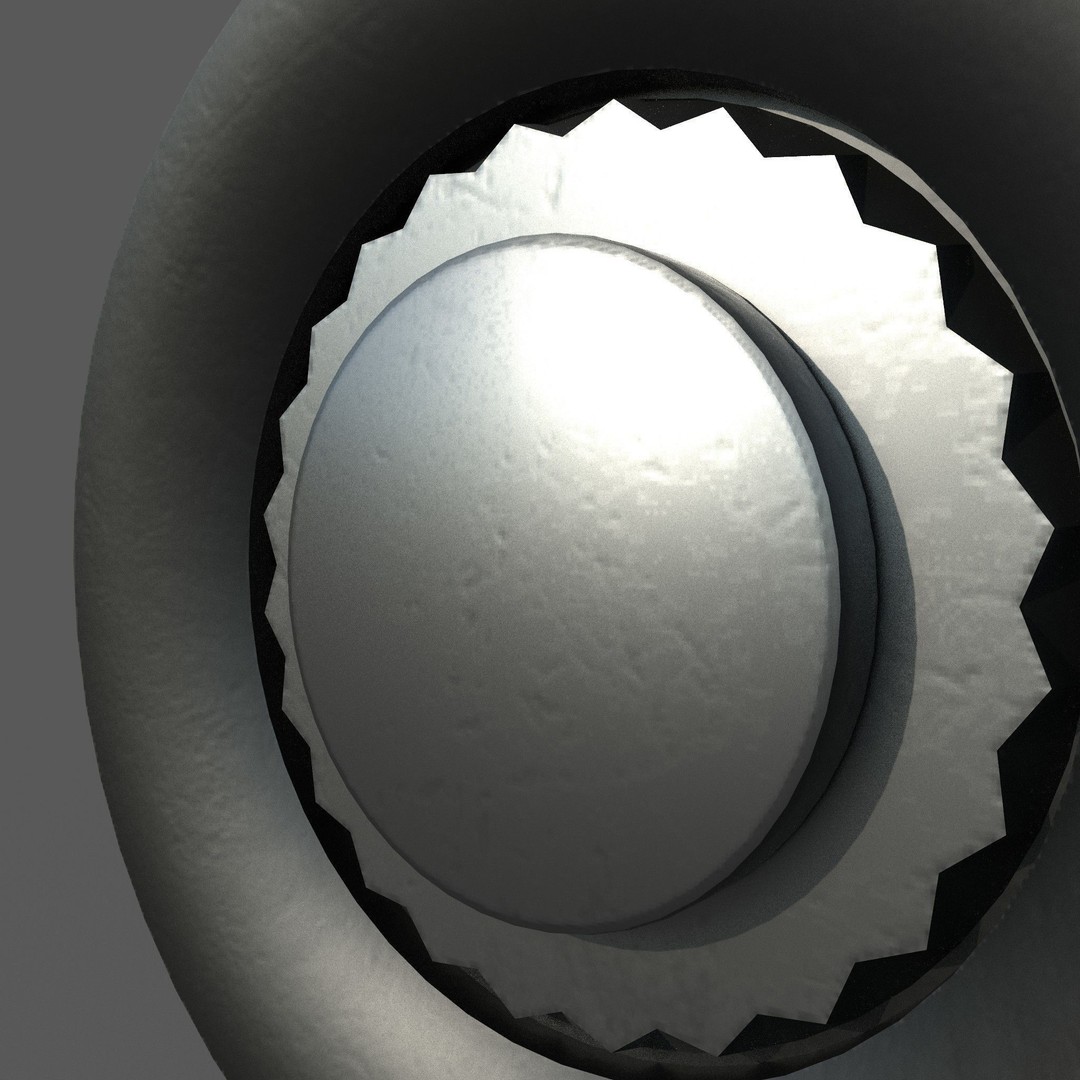 Firehose Gun 3D Model – Realistic Industrial Tool, PBR Textures - View 16