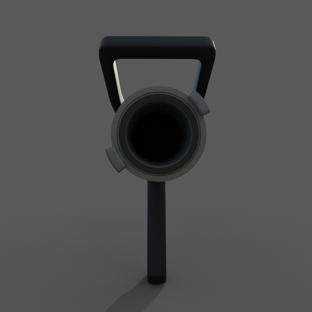 Firehose Gun 3D Model – Realistic Industrial Tool, PBR Textures - View 9