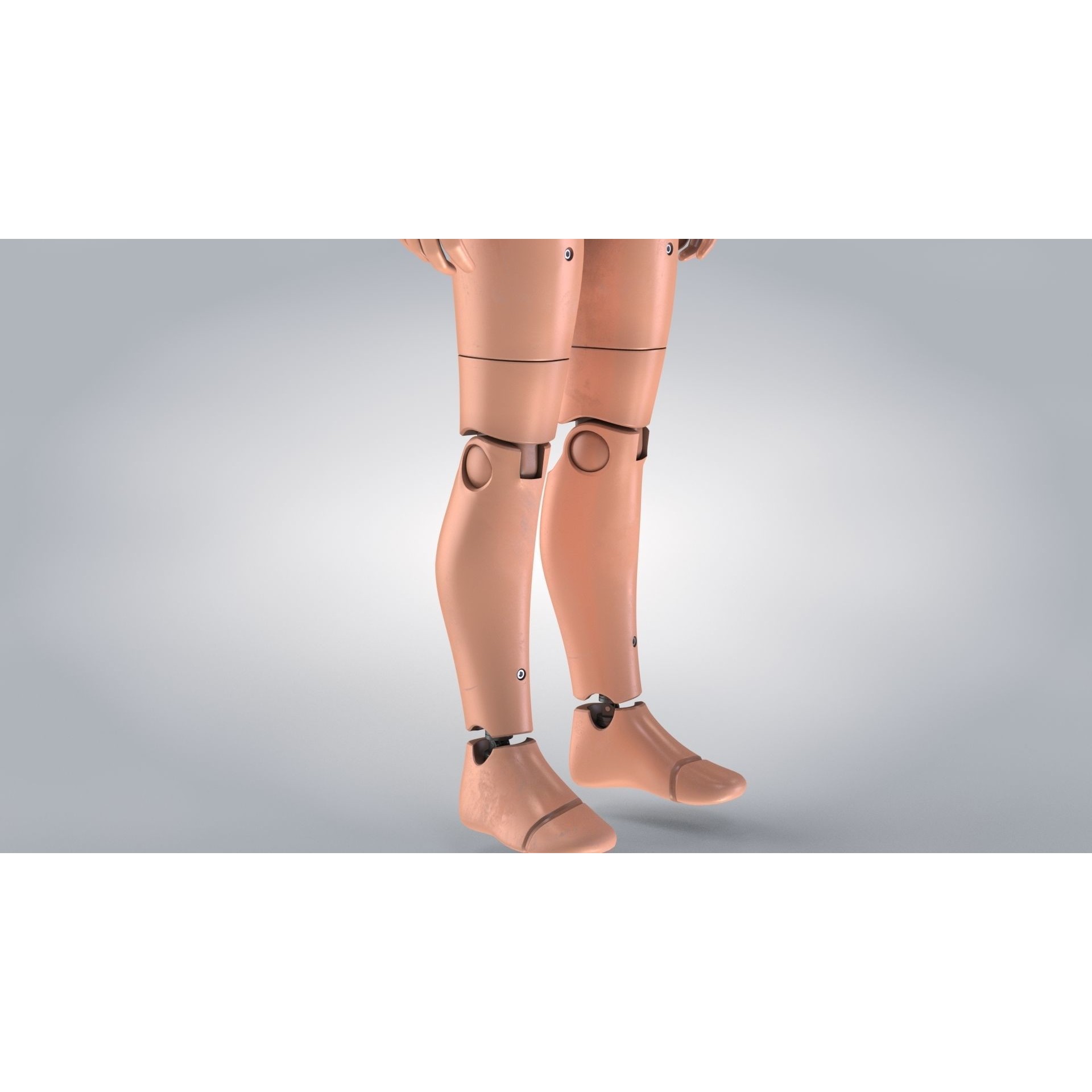 Male Crash Test Dummy - Low-Poly Game-Ready 3D Model - View 14