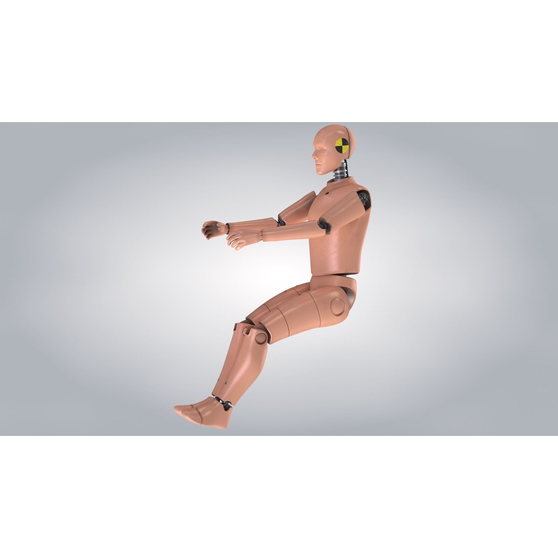 Male Crash Test Dummy - Low-Poly Game-Ready 3D Model - View 15