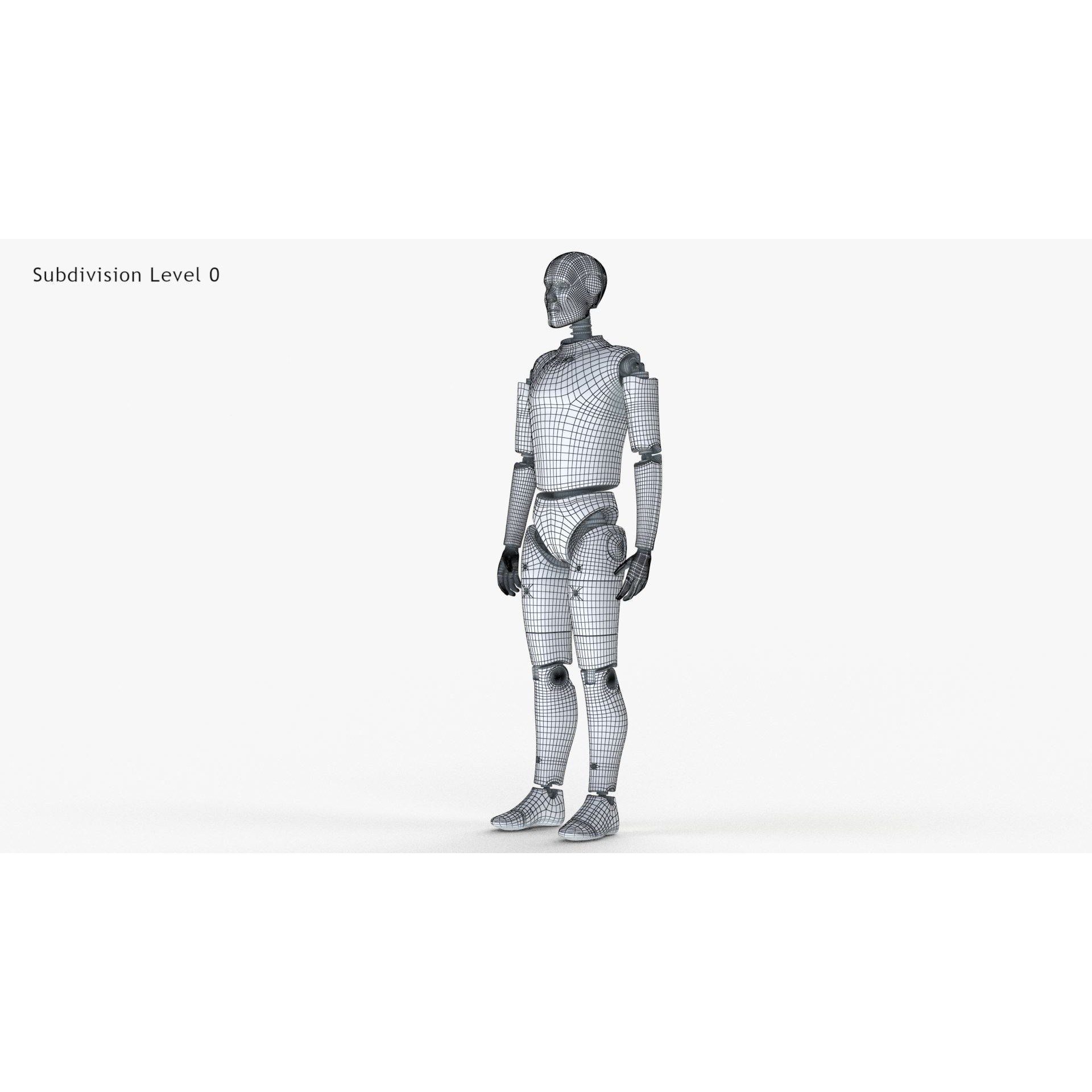 Male Crash Test Dummy - Low-Poly Game-Ready 3D Model - View 18
