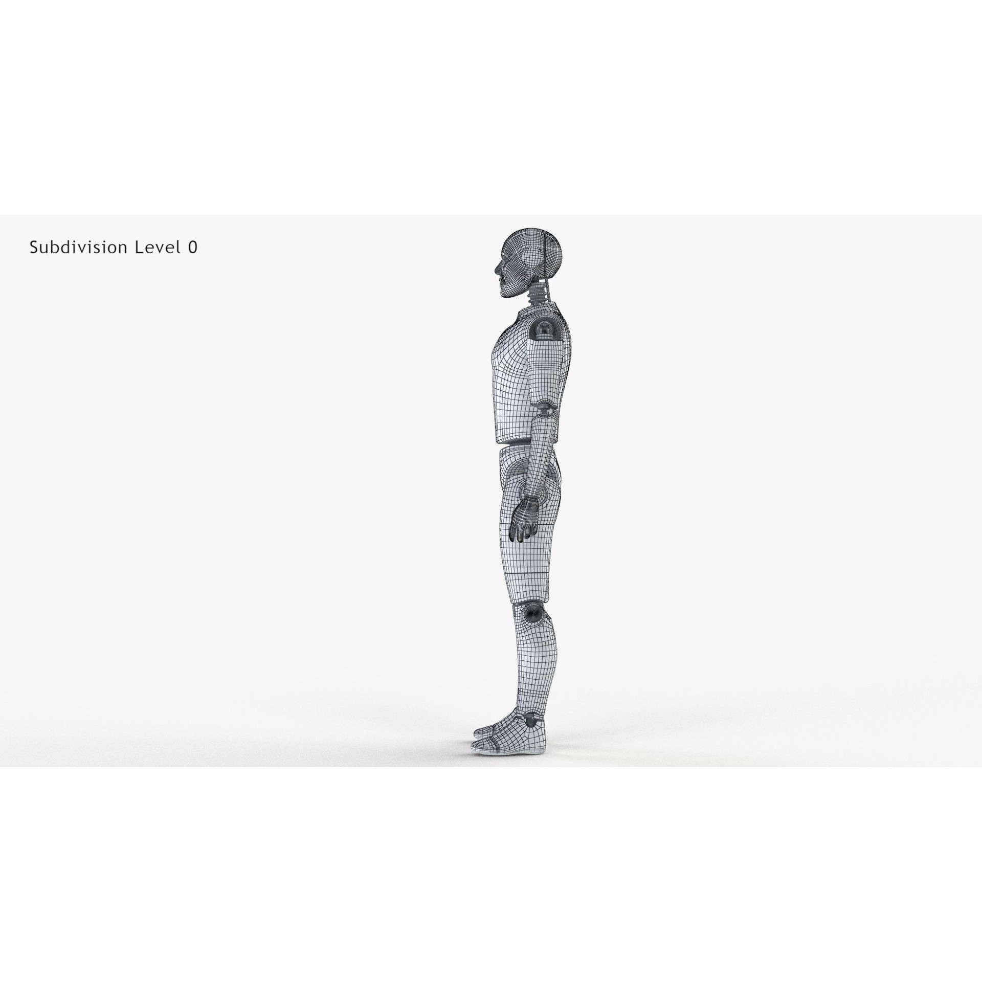 Male Crash Test Dummy - Low-Poly Game-Ready 3D Model - View 19