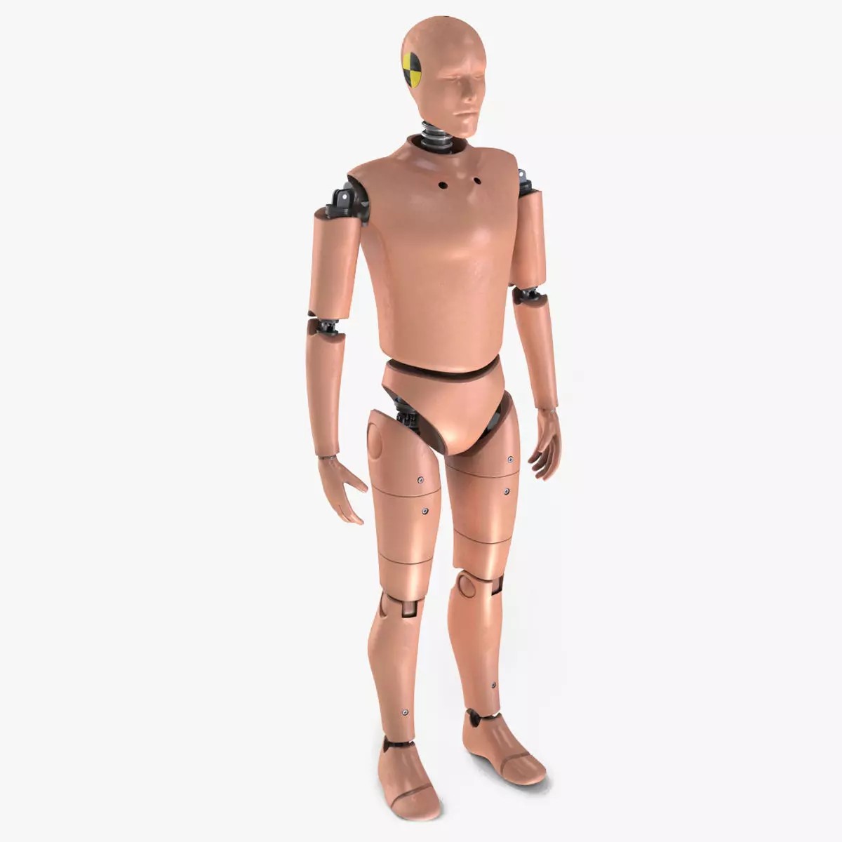 Male Crash Test Dummy - Low-Poly Game-Ready 3D Model - View 2