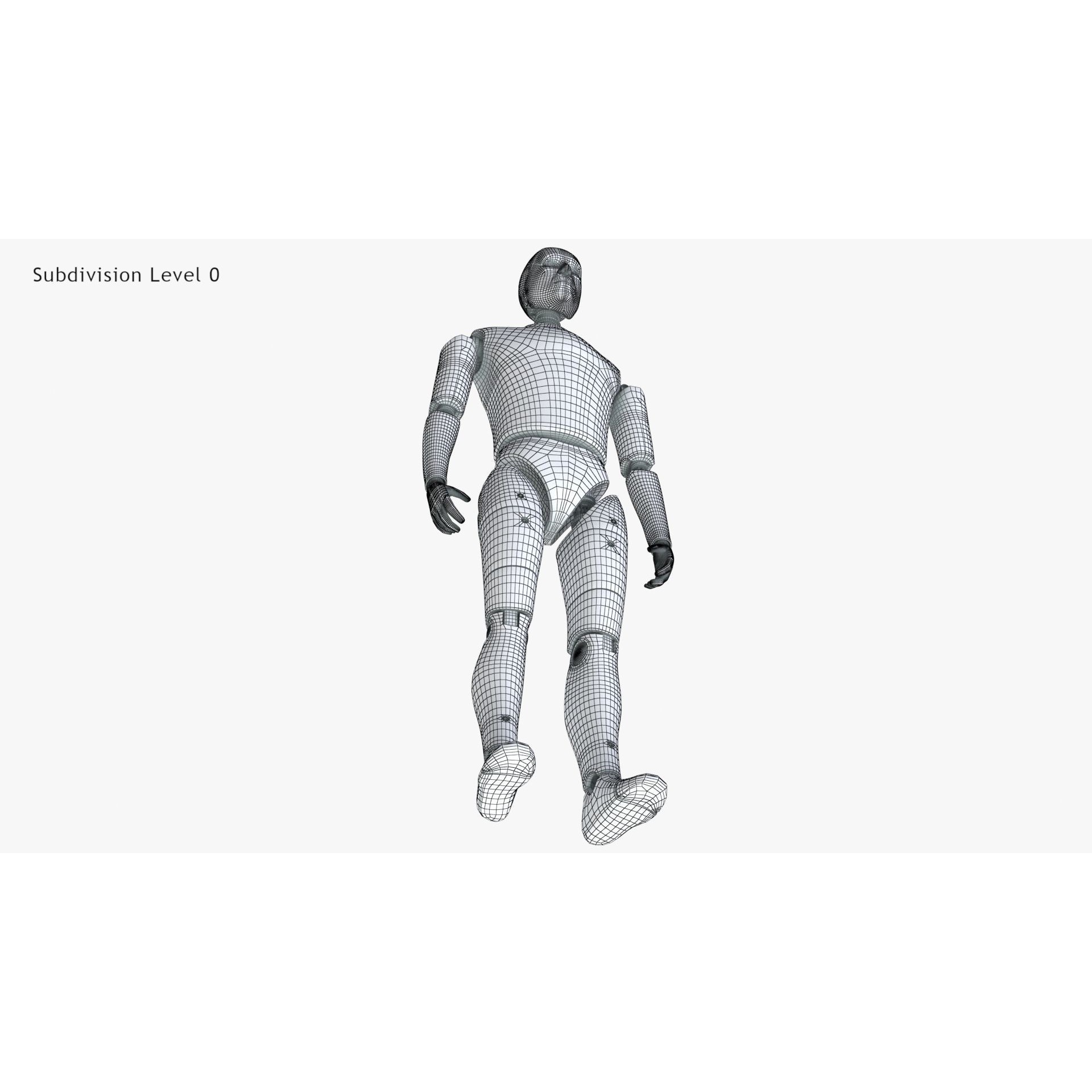 Male Crash Test Dummy - Low-Poly Game-Ready 3D Model - View 20