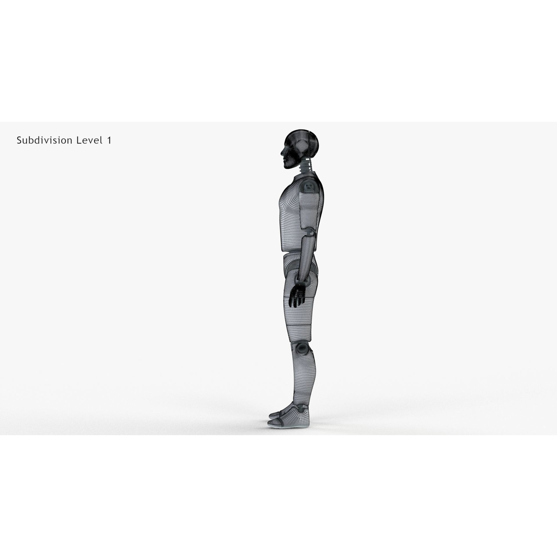 Male Crash Test Dummy - Low-Poly Game-Ready 3D Model - View 21