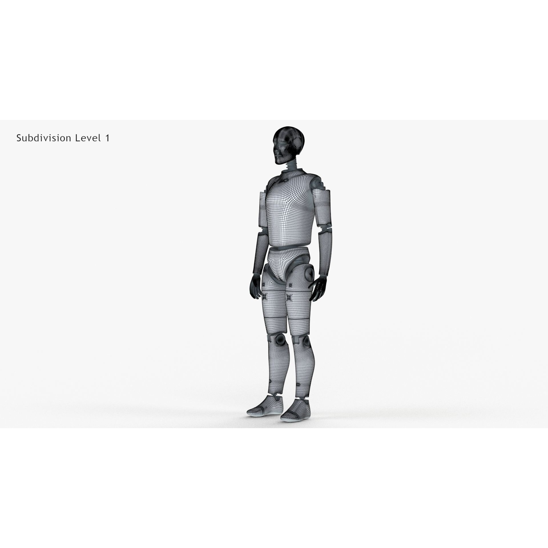 Male Crash Test Dummy - Low-Poly Game-Ready 3D Model - View 22