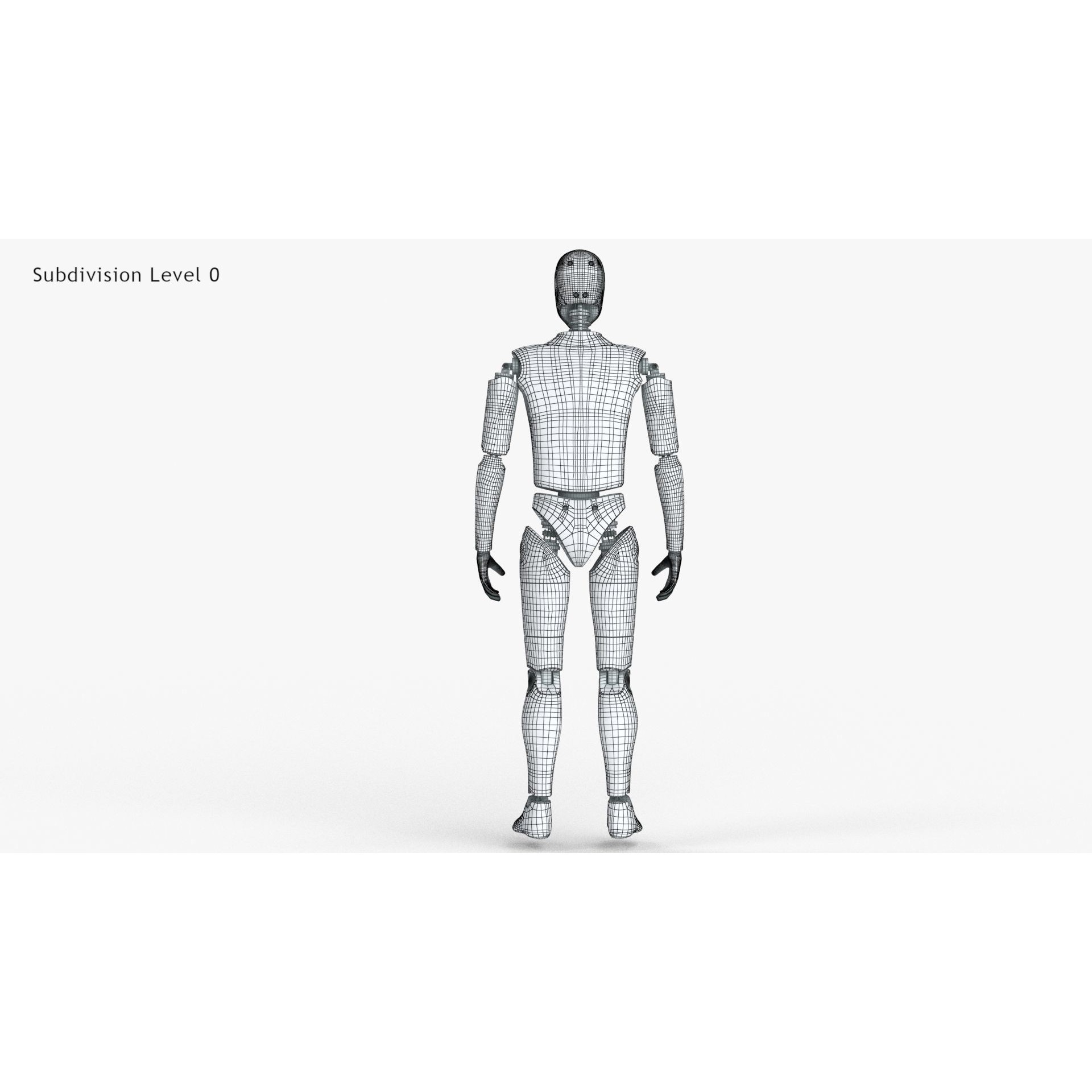 Male Crash Test Dummy - Low-Poly Game-Ready 3D Model - View 25