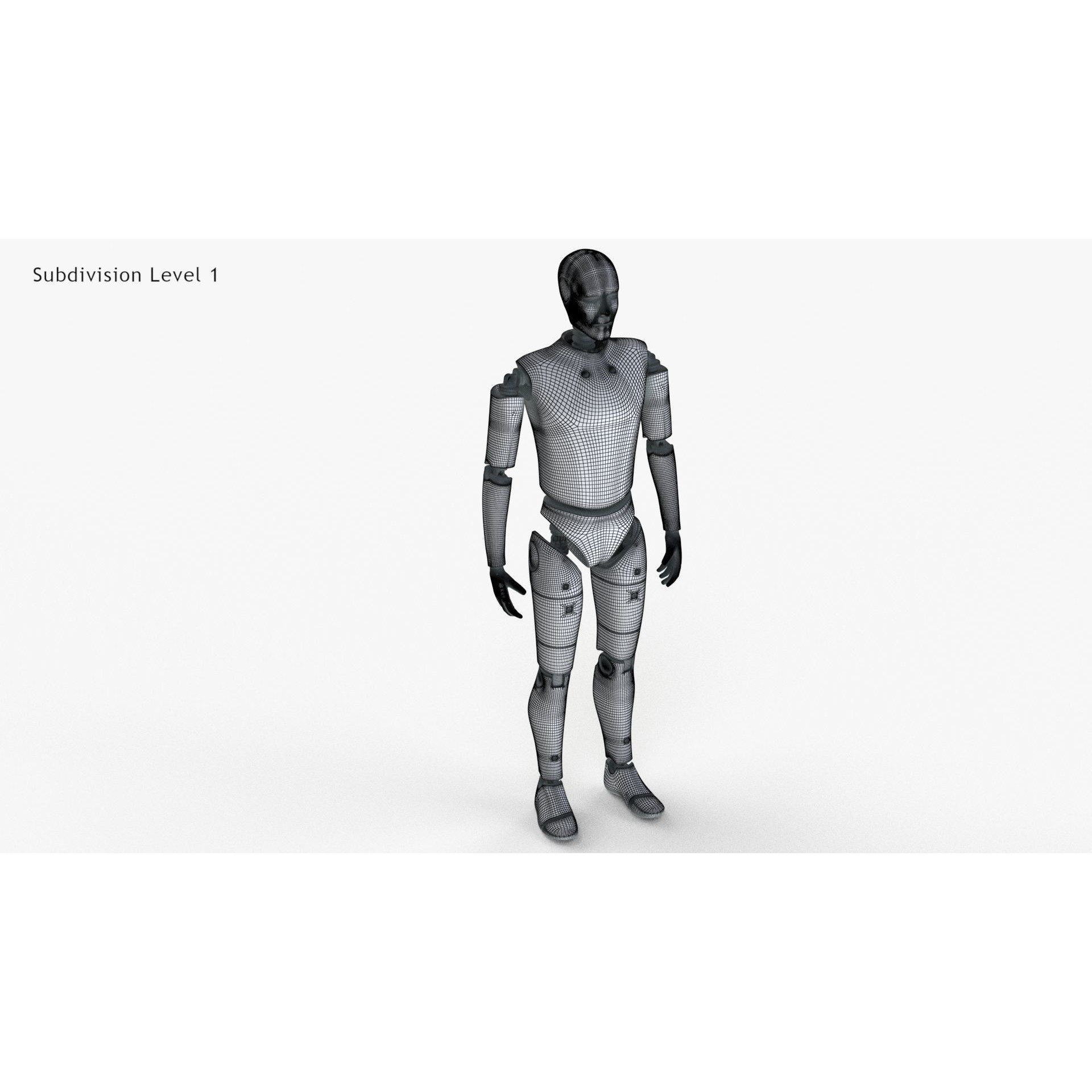 Male Crash Test Dummy - Low-Poly Game-Ready 3D Model - View 31