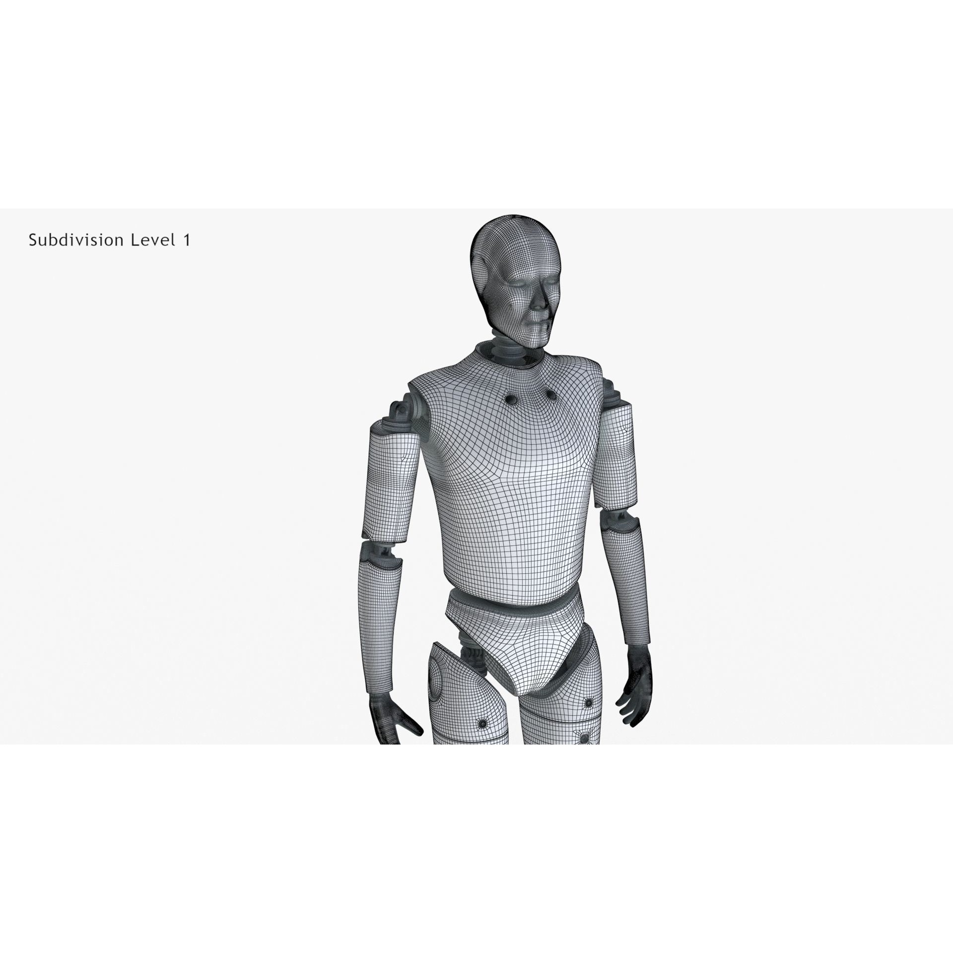 Male Crash Test Dummy - Low-Poly Game-Ready 3D Model - View 32