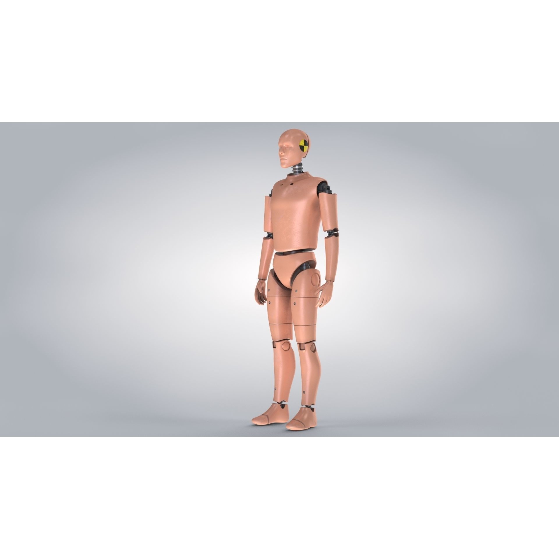 Male Crash Test Dummy - Low-Poly Game-Ready 3D Model - View 4