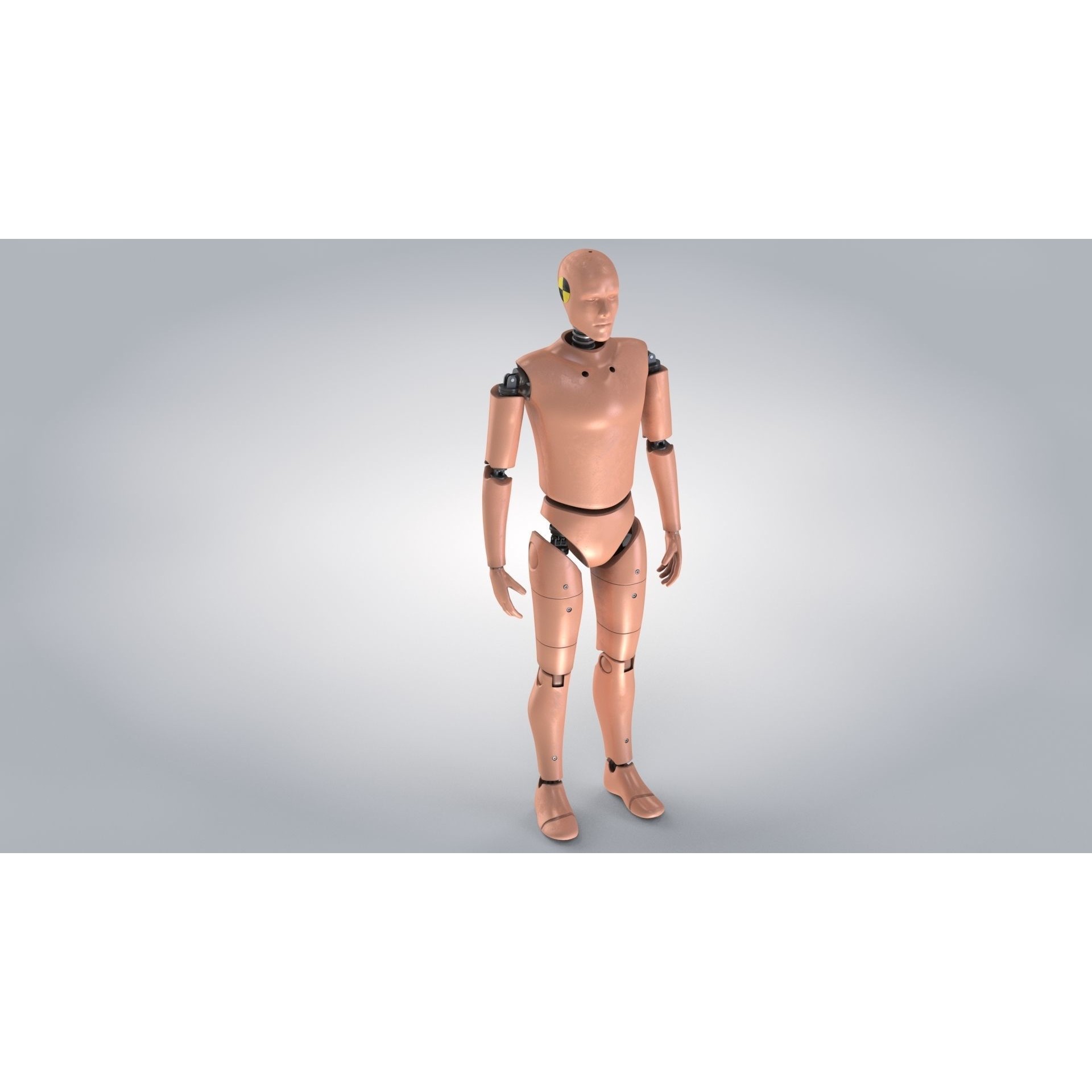 Male Crash Test Dummy - Low-Poly Game-Ready 3D Model - View 5