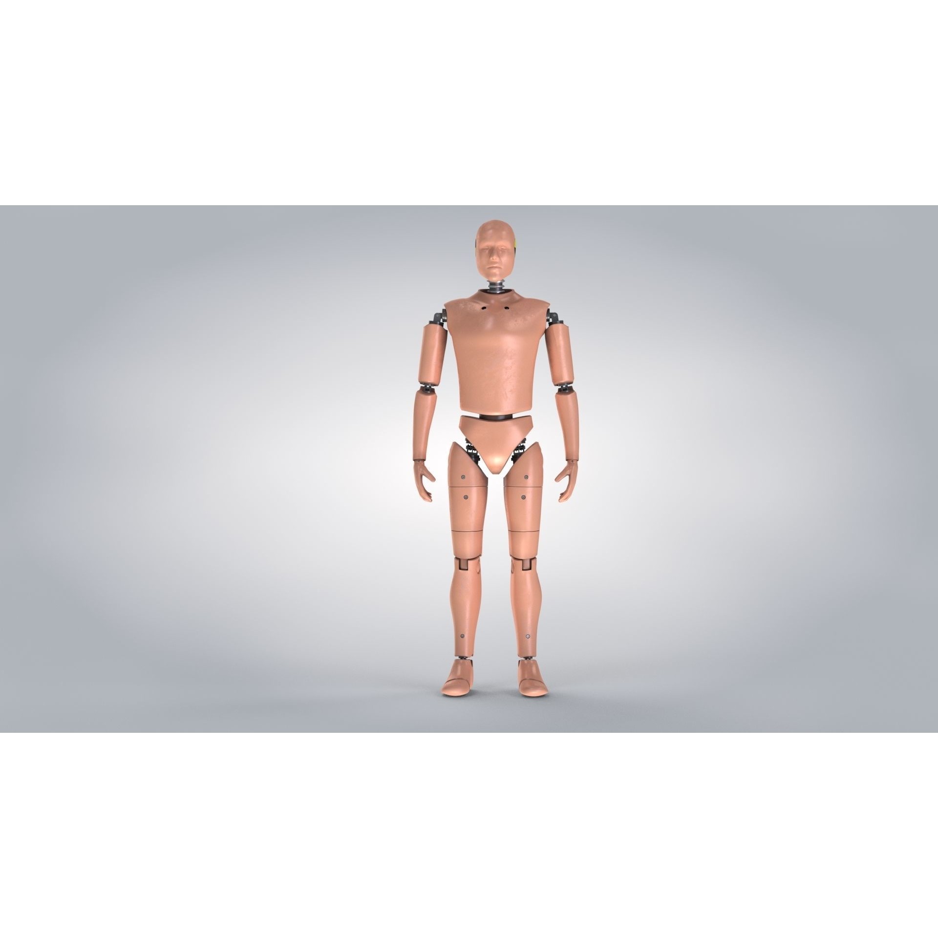 Male Crash Test Dummy - Low-Poly Game-Ready 3D Model - View 6
