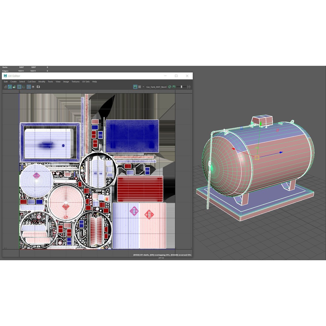 Gas Tank 3D Model – Low Poly Game Ready Asset, PBR Textures - View 10