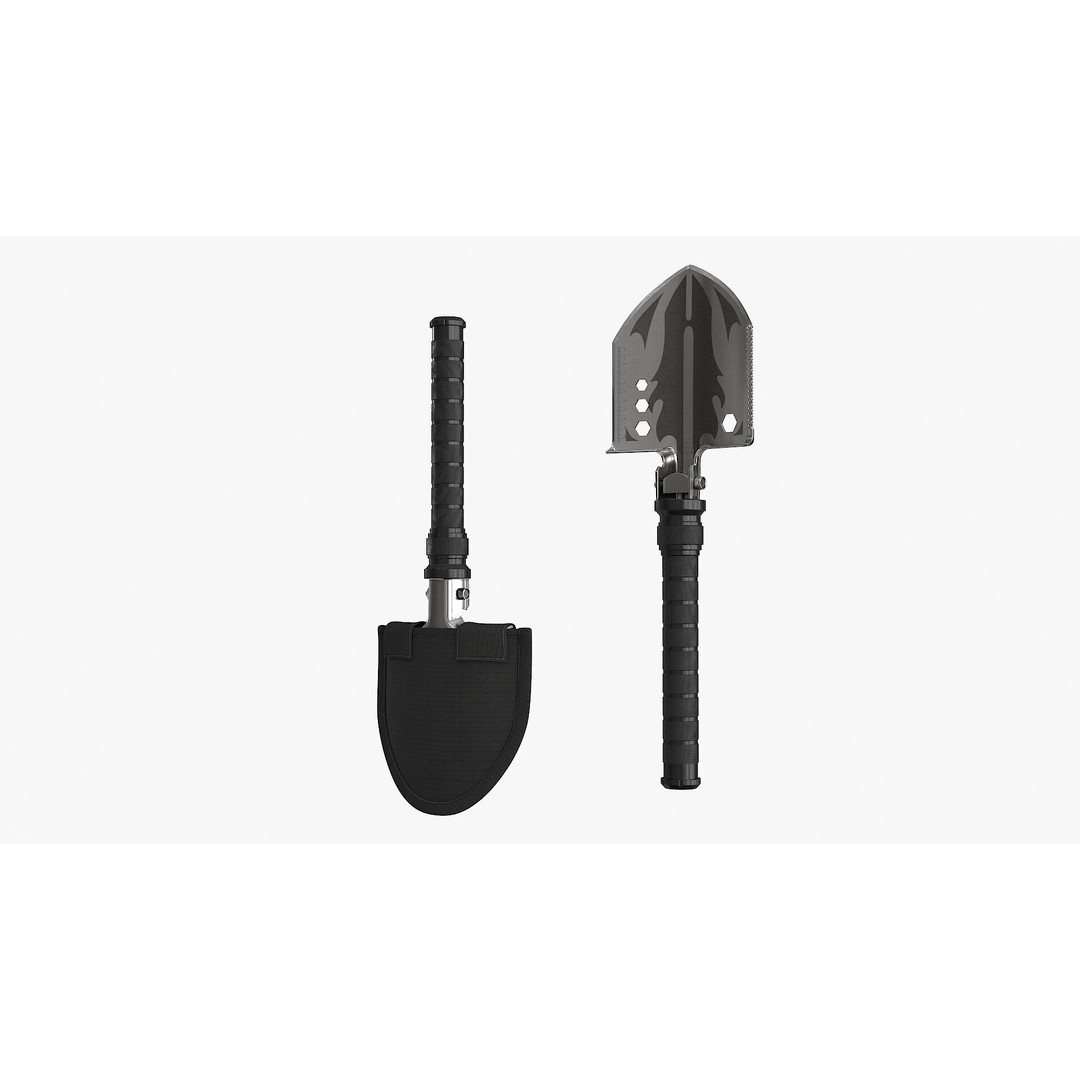 Multifunctional Shovel 3D Model – Low Poly PBR Game Asset, FBX - View 10
