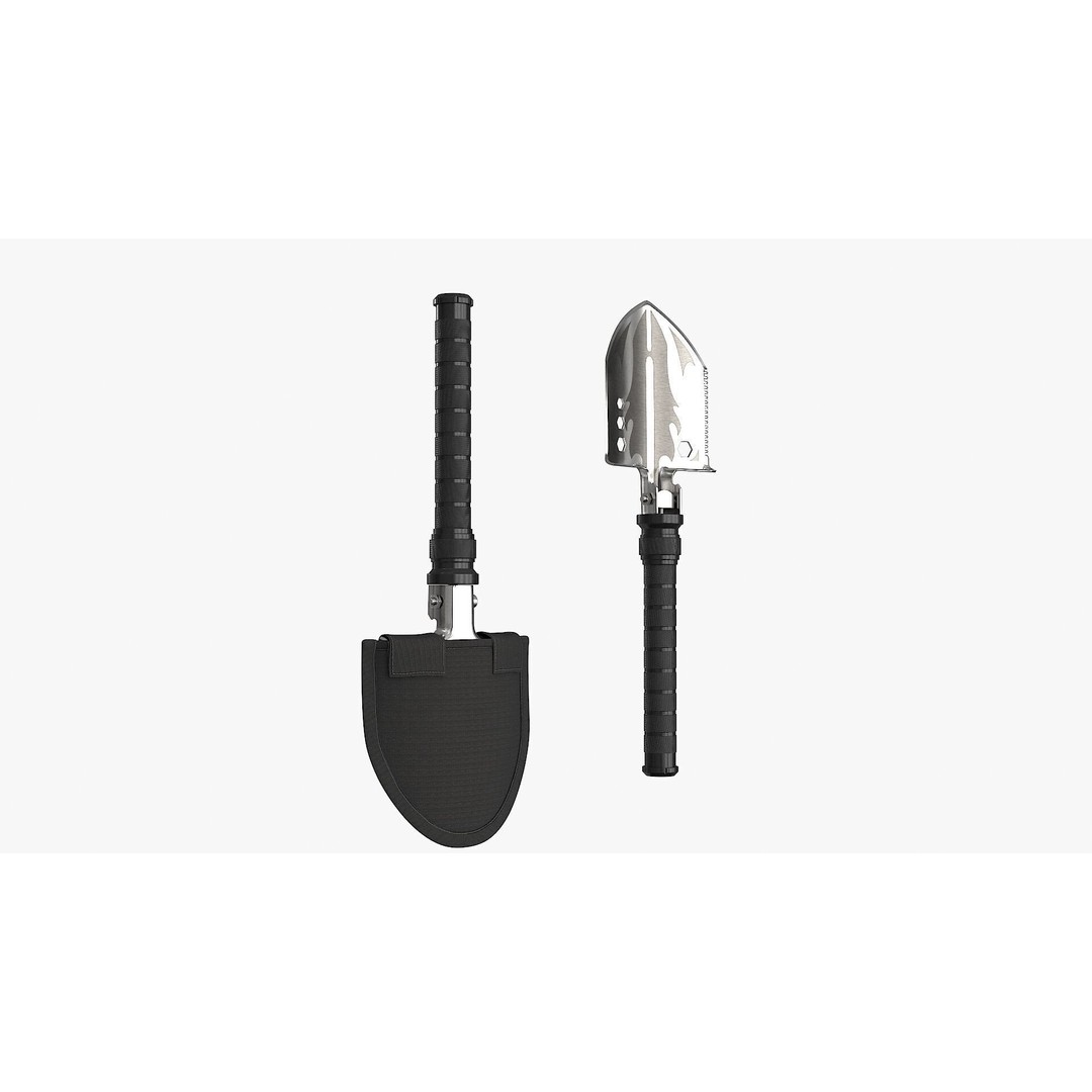 Multifunctional Shovel 3D Model – Low Poly PBR Game Asset, FBX - View 11