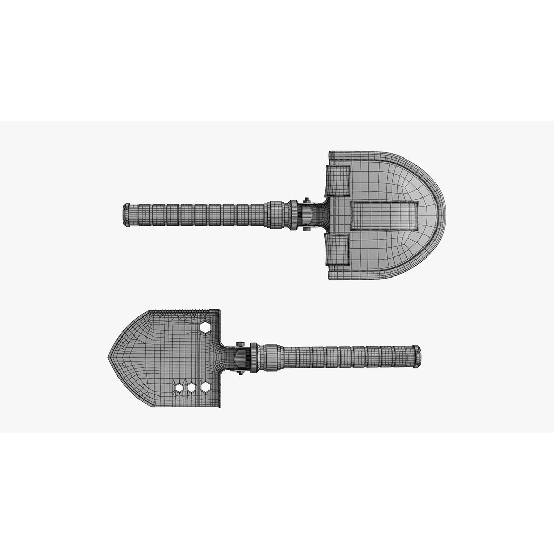 Multifunctional Shovel 3D Model – Low Poly PBR Game Asset, FBX - View 12