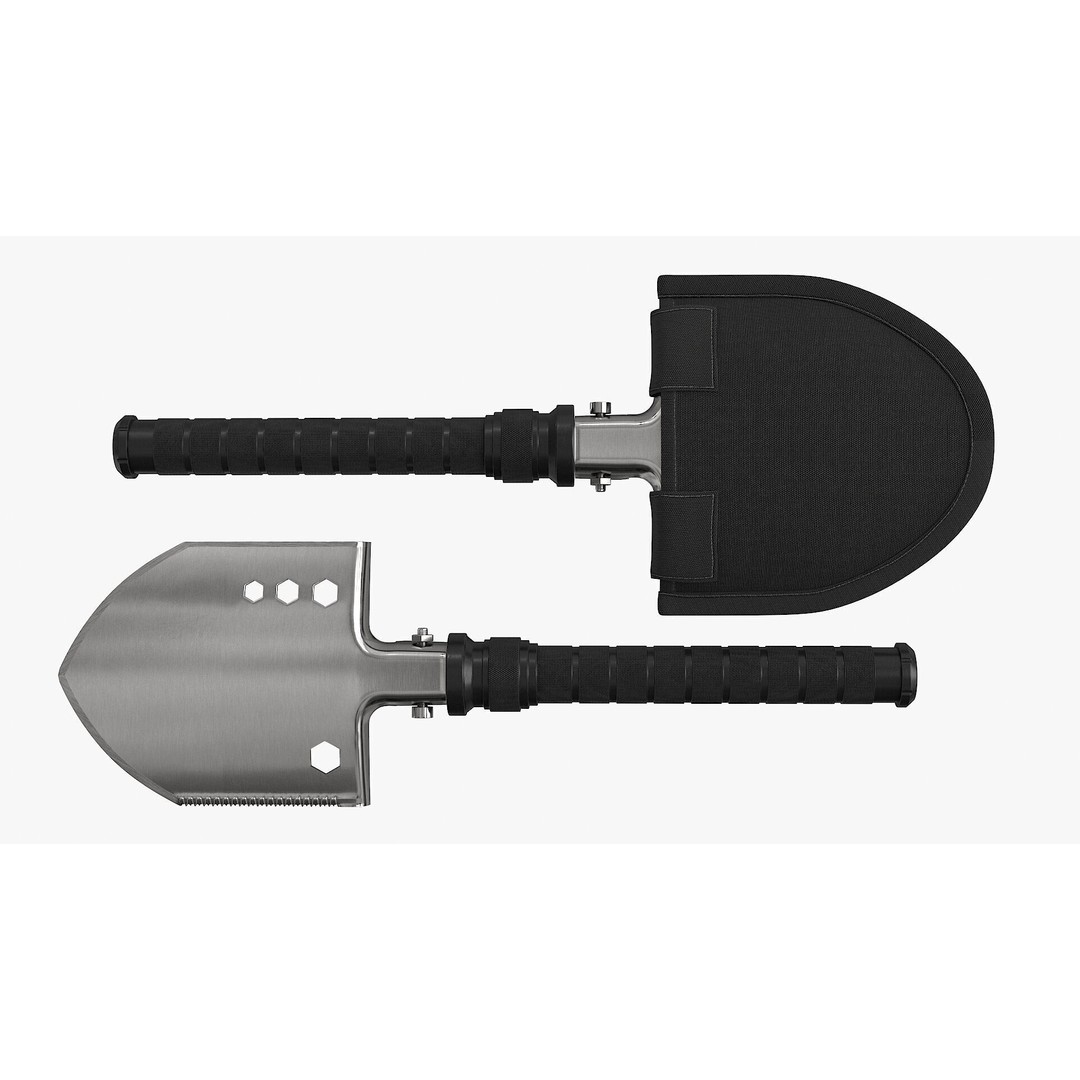 Multifunctional Shovel 3D Model – Low Poly PBR Game Asset, FBX - View 5