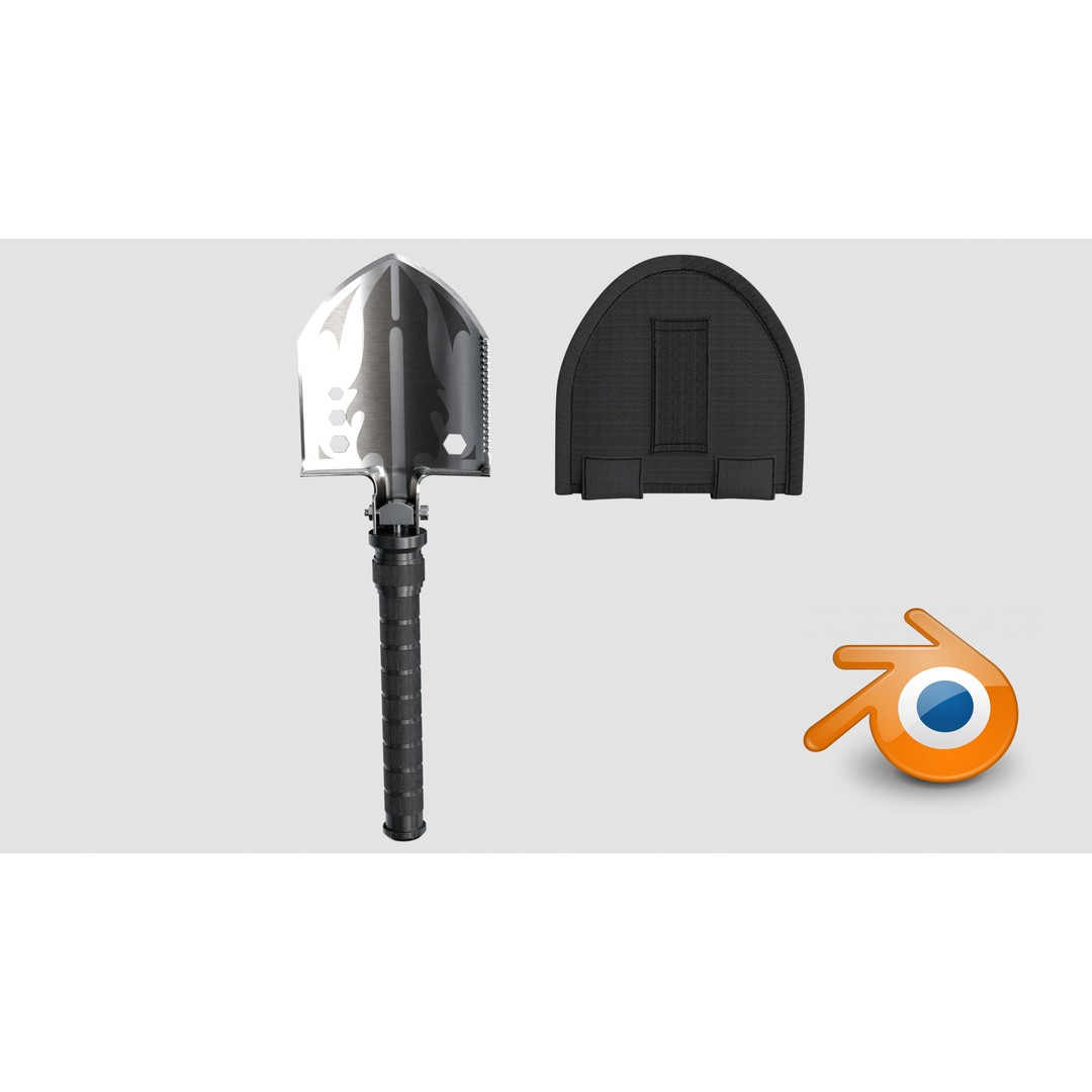 Multifunctional Shovel 3D Model – Low Poly PBR Game Asset, FBX - View 7