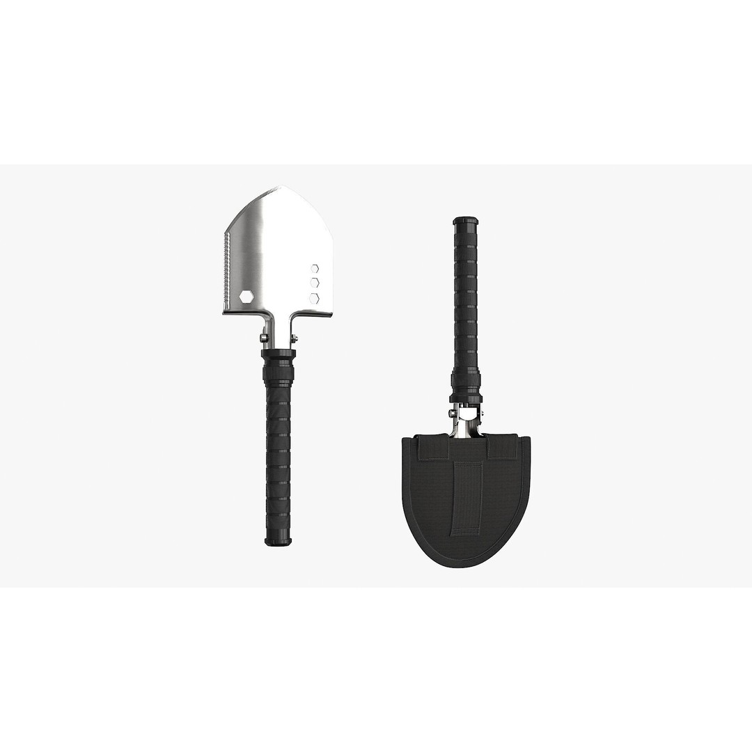 Multifunctional Shovel 3D Model – Low Poly PBR Game Asset, FBX - View 8