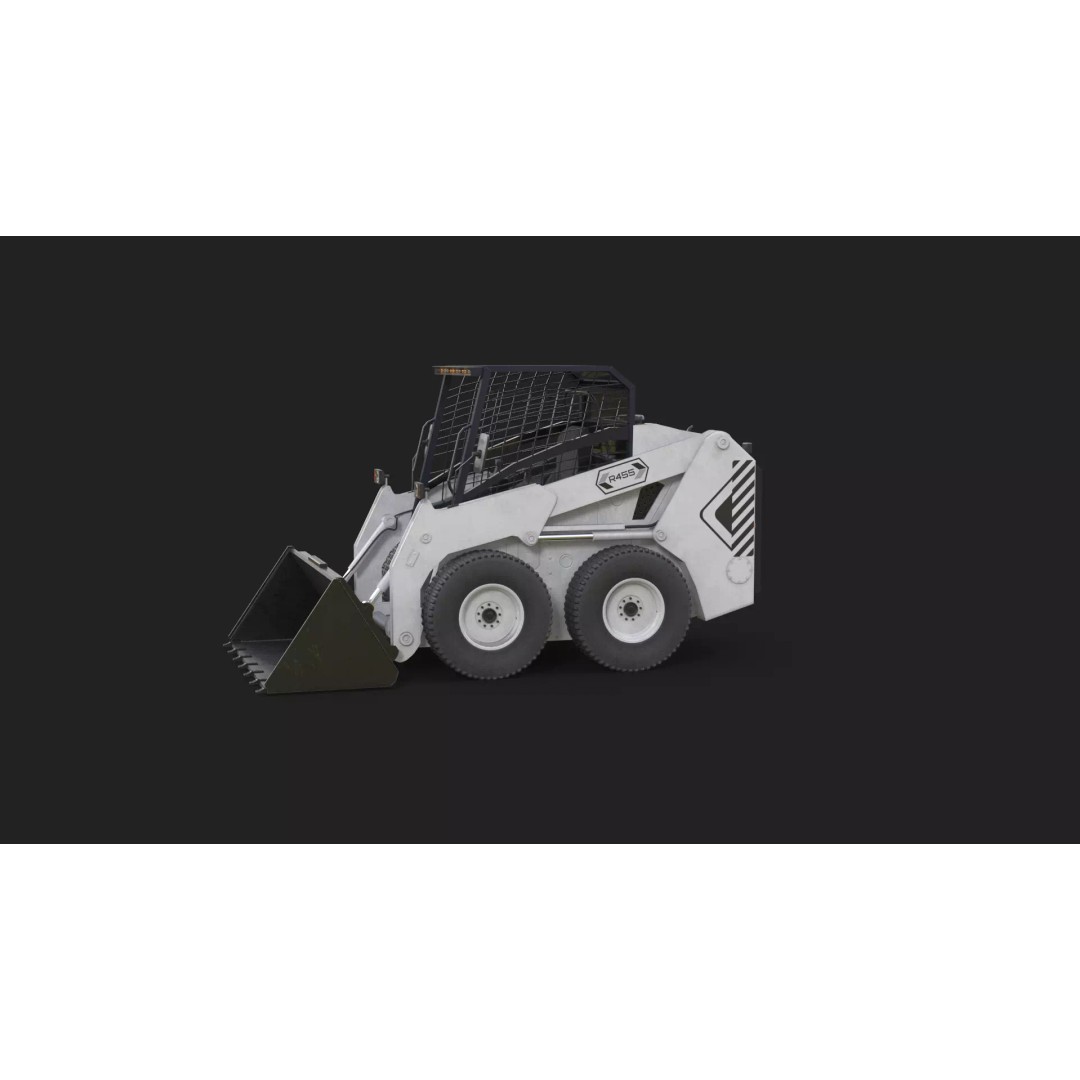 Skid Steer Loader 3D Model – Detailed Industrial Vehicle, PBR