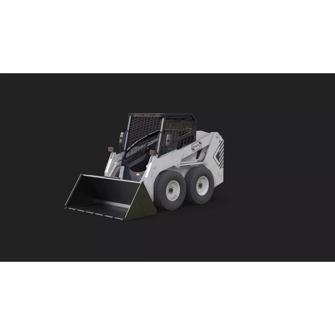 Skid Steer Loader 3D Model – Detailed Industrial Vehicle, PBR - View 12