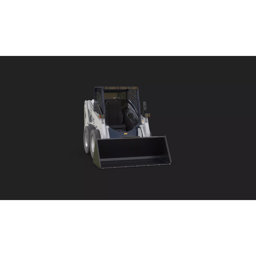 Skid Steer Loader 3D Model – Detailed Industrial Vehicle, PBR - View 19
