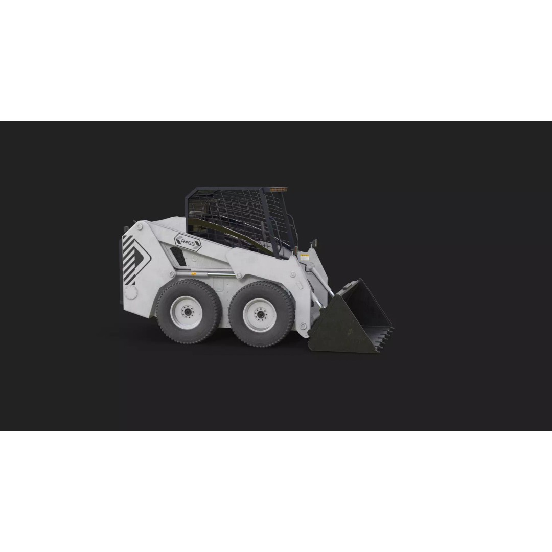 Skid Steer Loader 3D Model – Detailed Industrial Vehicle, PBR - View 21