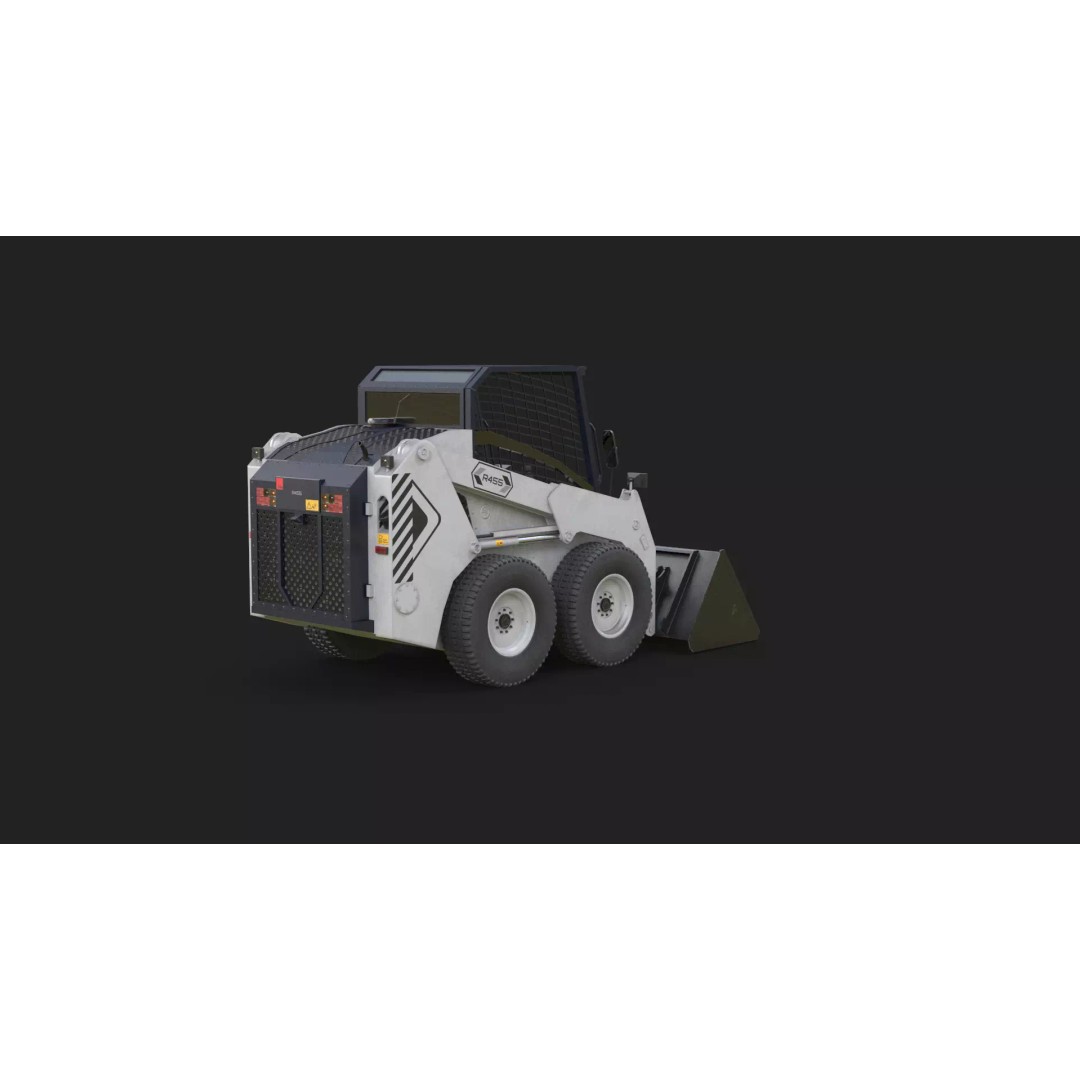 Skid Steer Loader 3D Model – Detailed Industrial Vehicle, PBR - View 23