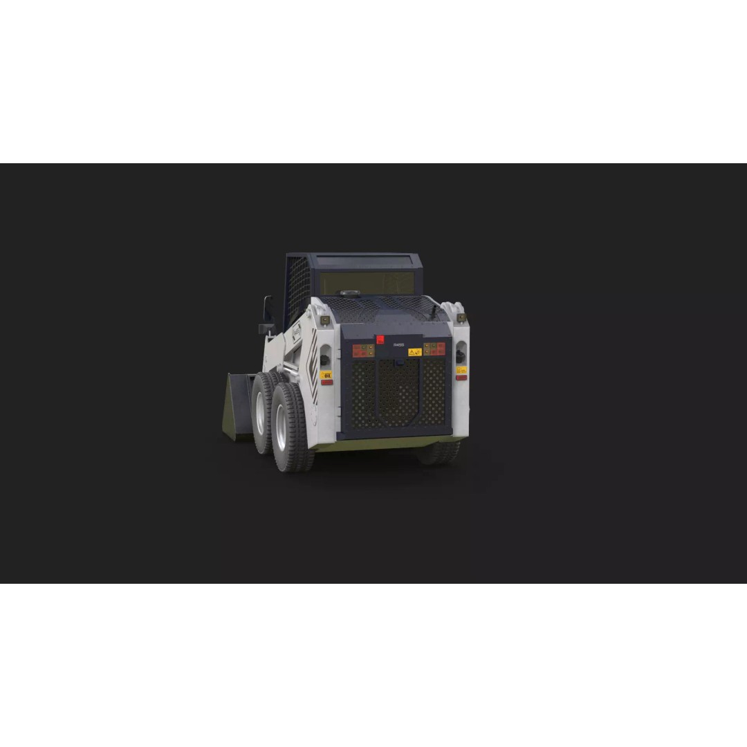 Skid Steer Loader 3D Model – Detailed Industrial Vehicle, PBR - View 25