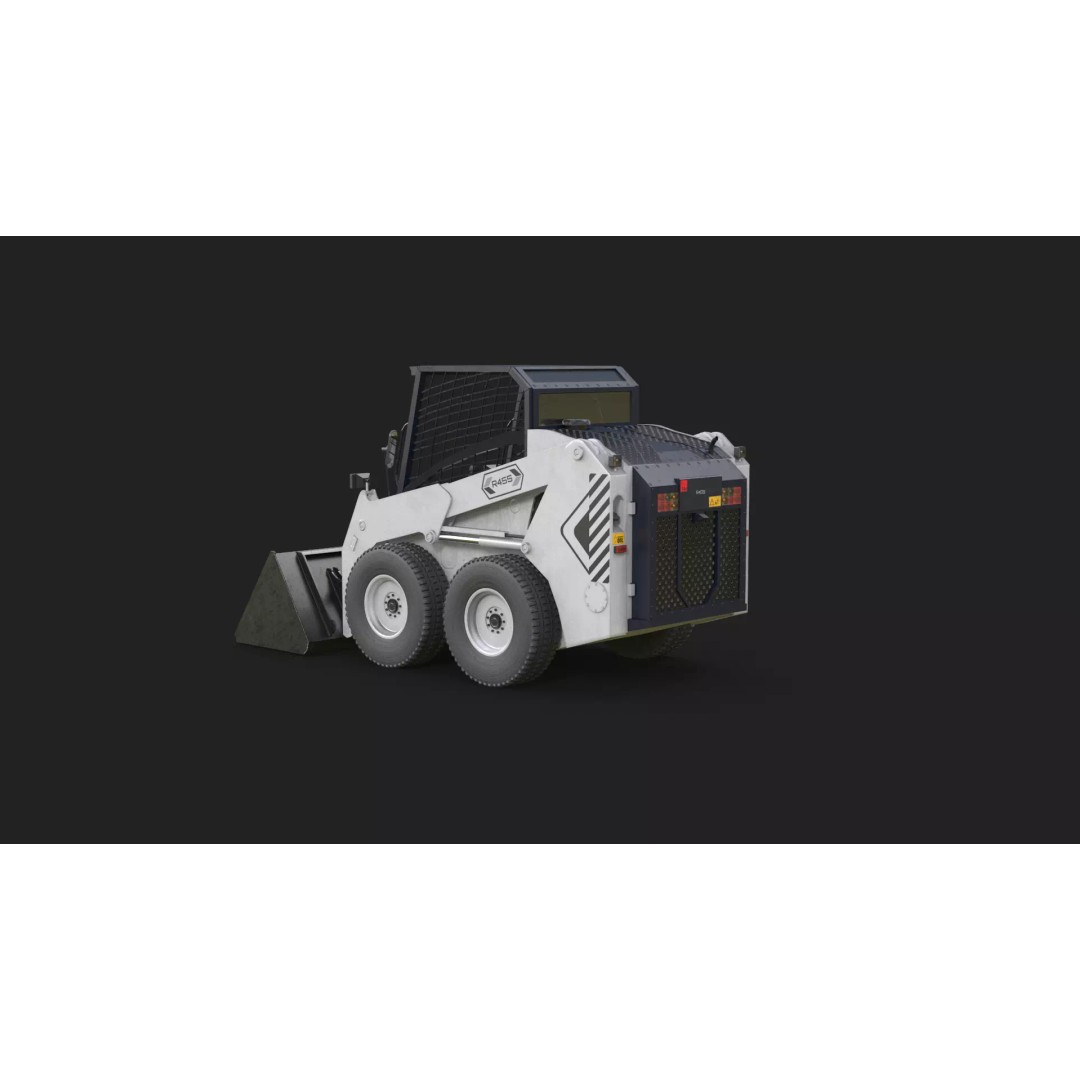 Skid Steer Loader 3D Model – Detailed Industrial Vehicle, PBR - View 26