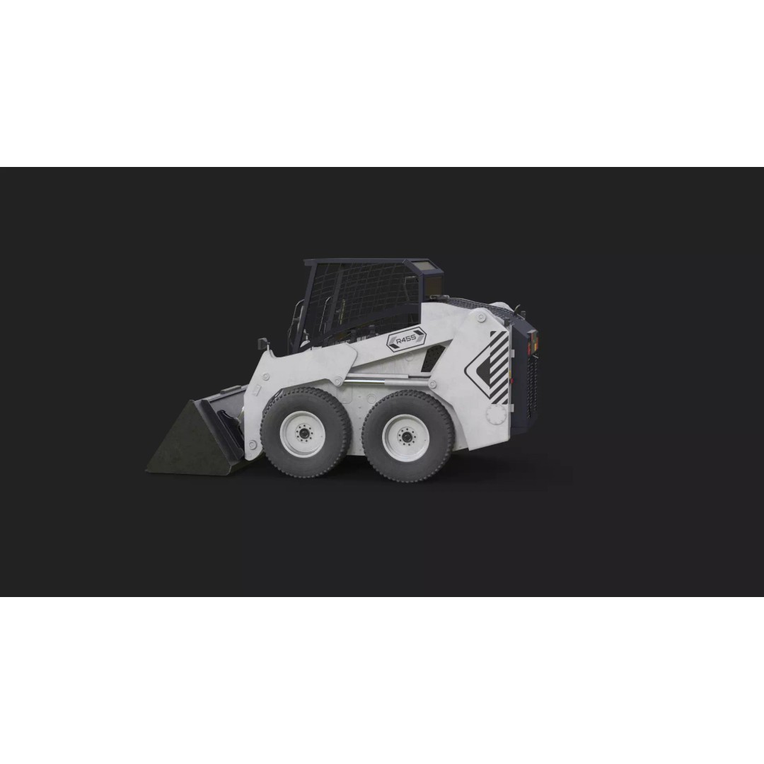 Skid Steer Loader 3D Model – Detailed Industrial Vehicle, PBR - View 27