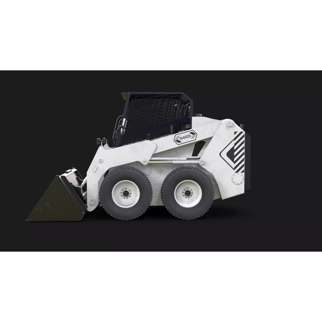 Skid Steer Loader 3D Model – Detailed Industrial Vehicle, PBR - View 3