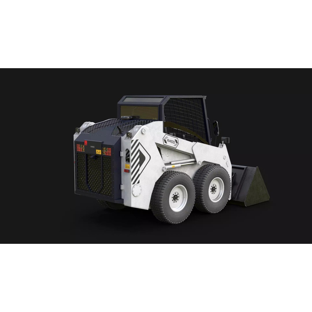 Skid Steer Loader 3D Model – Detailed Industrial Vehicle, PBR - View 5