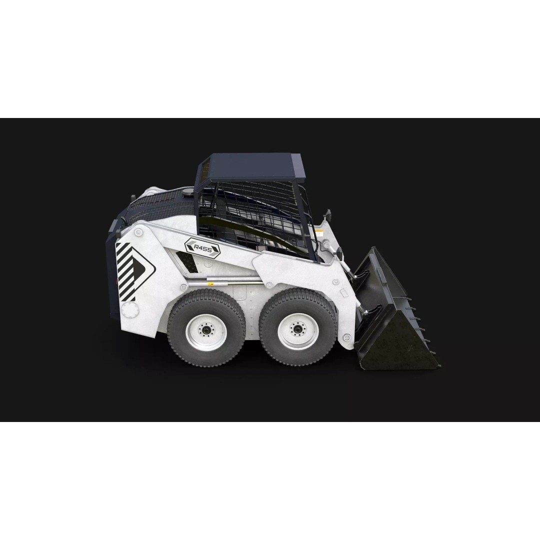 Skid Steer Loader 3D Model – Detailed Industrial Vehicle, PBR - View 6