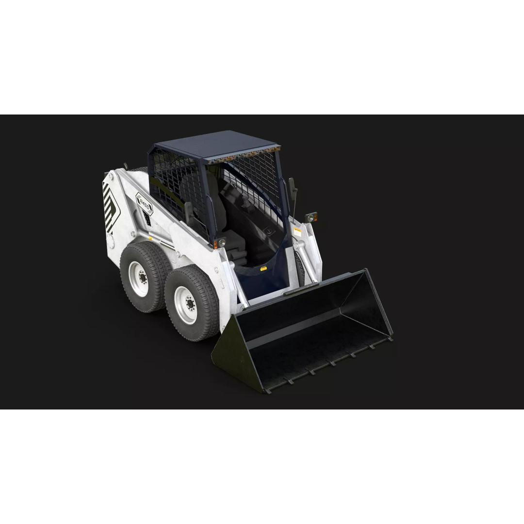 Skid Steer Loader 3D Model – Detailed Industrial Vehicle, PBR - View 7