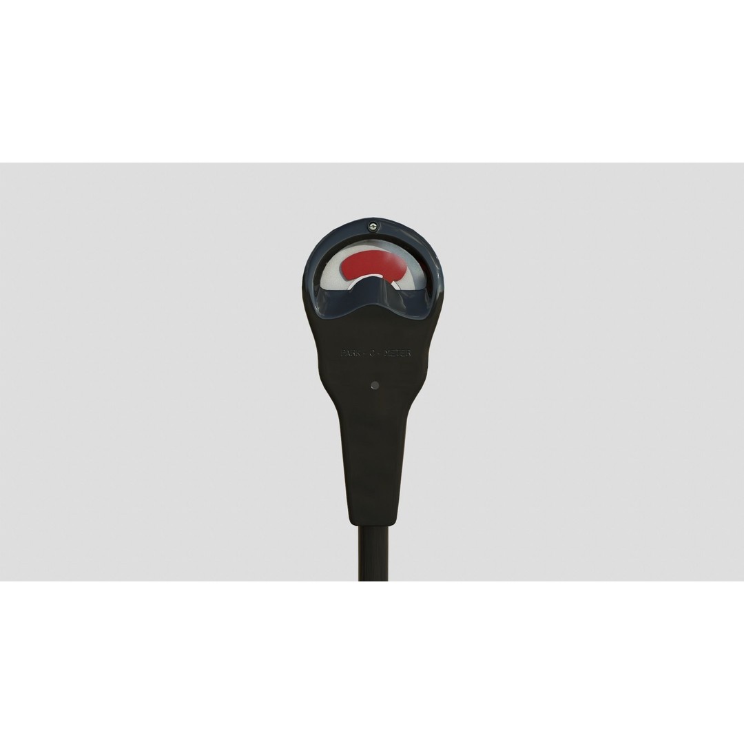 Parking Meter 3D Model – Low Poly Urban Asset, FBX, Blender - View 5